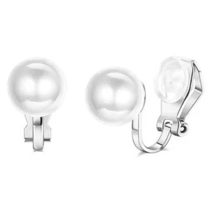1Pair Candy Color Colorful Geometry Zircon Pearl Earrings European Style Earclip Earnail Women Ear Clip Fake Piercing Earring