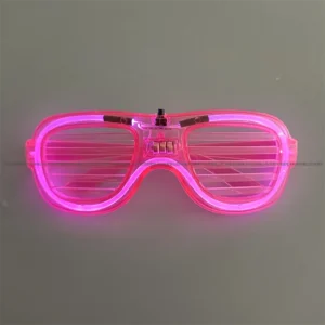 Wholesale Price Wedding Glasses Costumes Accessory Glasses Bar Dance Night Sunglasses Flashing Neon Shutter Glasses
