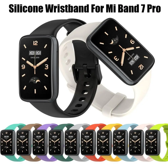 1 Pcs Silicone Strap For Mi Band 7 Pro Replacement Wristband Smart Watch Bracelet For Mi Band 7 Pro Straps Accessories