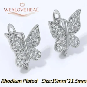 18K Gold Plated Brass Fan Shape Flower Lever Back Earring Hooks, Pave Zircon Yellow Daisy Ear Wire for DIY Jewelry Findings
