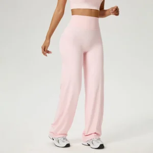 SOISOU High Waist Straight-Leg Pants Ultra Soft Butter Fabric Women's High Elastic Yoga Pants Running Sport Trousers 8 Colors