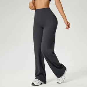 SOISOU High Waist Straight-Leg Pants Ultra Soft Butter Fabric Women's High Elastic Yoga Pants Running Sport Trousers 8 Colors