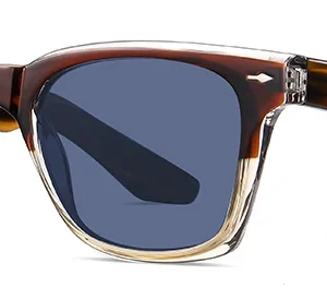 Swanwick TR90 Retro Polarized Sunglasses Men Acetate Square Sun Glasses for Women Unisex UV400 Grey Black European Style