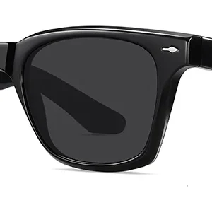 Swanwick TR90 Retro Polarized Sunglasses Men Acetate Square Sun Glasses for Women Unisex UV400 Grey Black European Style